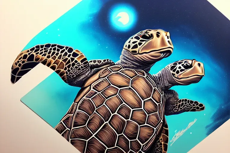 Image similar to turtle turtle, tristan eaton, victo ngai, artgerm, rhads, ross draws