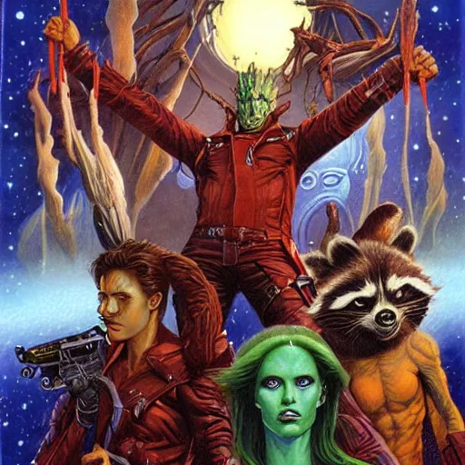 Prompt: Guardians of the Galaxy by Gerald Brom