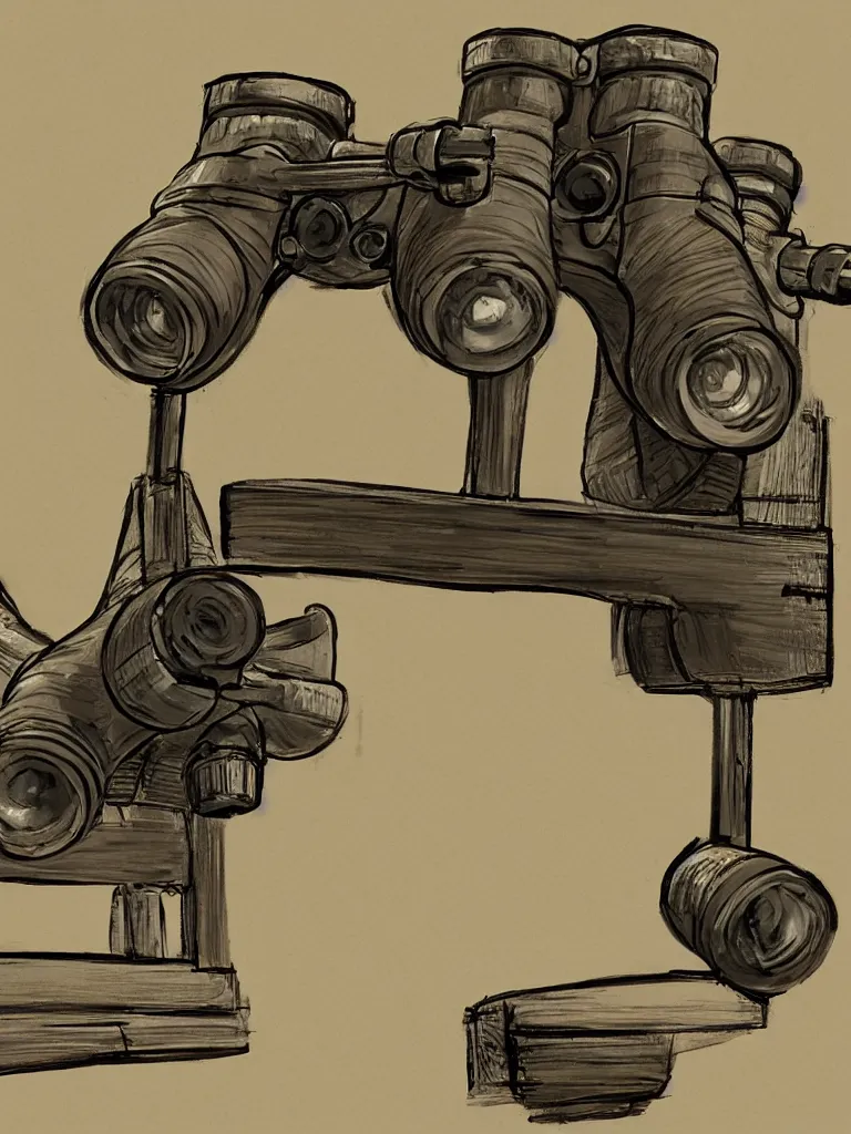 Prompt: binoculars by Disney Concept Artists, blunt borders, rule of thirds