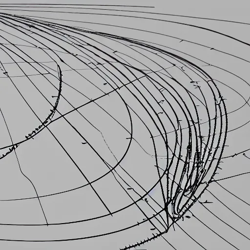 Image similar to linear orbital map, simple, greyscale