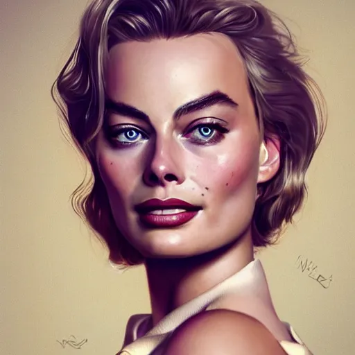 Image similar to a portrait of margot robbie as a pixar character, beautiful, elegant, extremely detailed digital art, trending on artstation hyper realistic matte painting, by wlop, artgerm