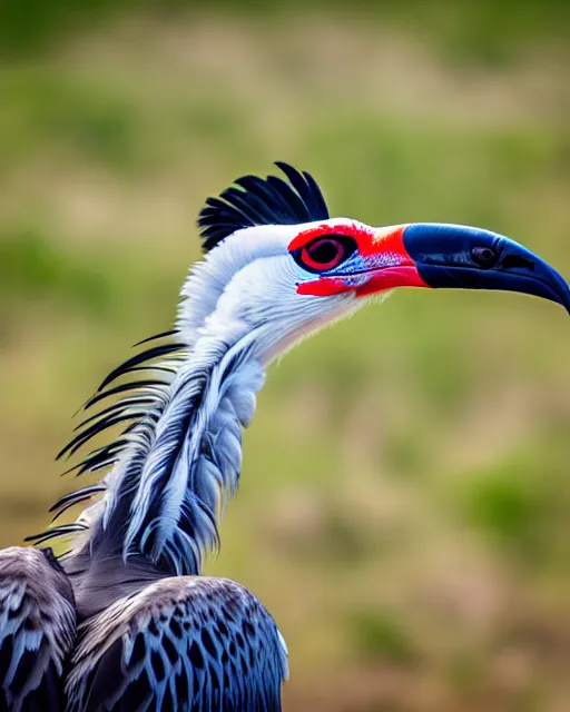 Image similar to closeup picture of secretarybird in savannah, captured on iphone, dlsr, photography