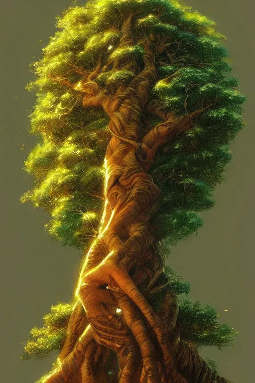 Prompt: a tree, by drew struzan, intricate, elegant, highly detailed, smooth, sharp focus, artstation