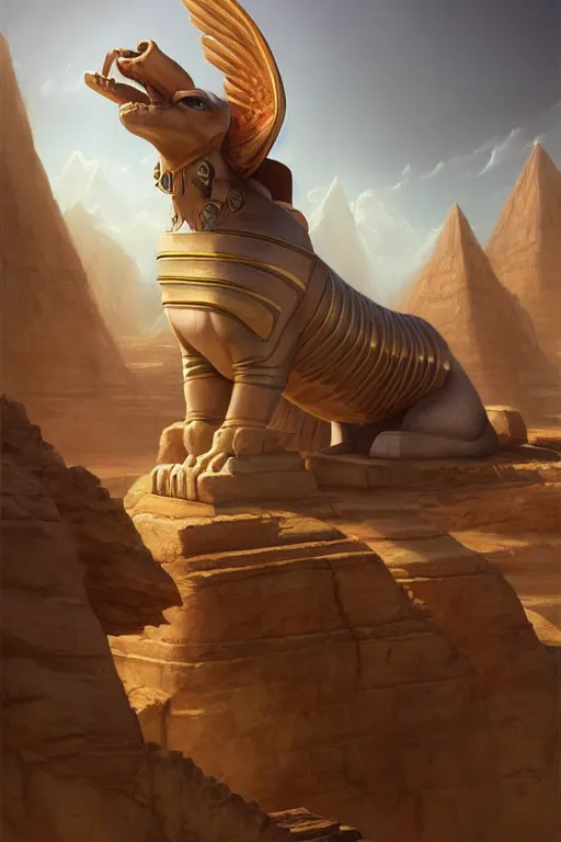 Image similar to legendary sphinx, highly detailed, d & d, fantasy, highly detailed, digital painting, trending on artstation, concept art, sharp focus, illustration, global illumination, ray tracing, realistic shaded, art by artgerm and greg rutkowski and fuji choko and viktoria gavrilenko and hoang lap