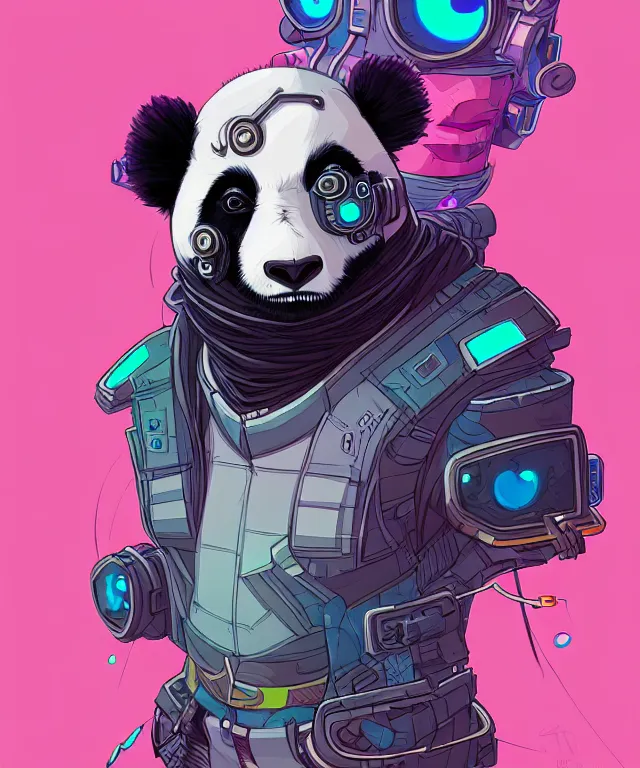 Image similar to a portrait of a cyberpunk panda, mandala, fantasy, elegant, digital painting, artstation, concept art, matte, sharp focus, illustration, art by josan gonzalez