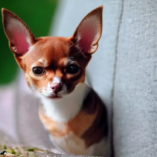 Prompt: a cat that looks like a chihuahua