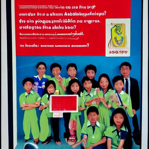 Image similar to a 2 0 0 0 s singapore public education poster