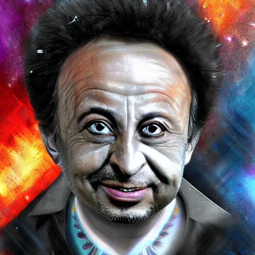 Prompt: giorgio a. tsoukalos if he was an alien, realistic digital art