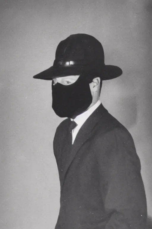 Image similar to studio photo of young man wearing black mask