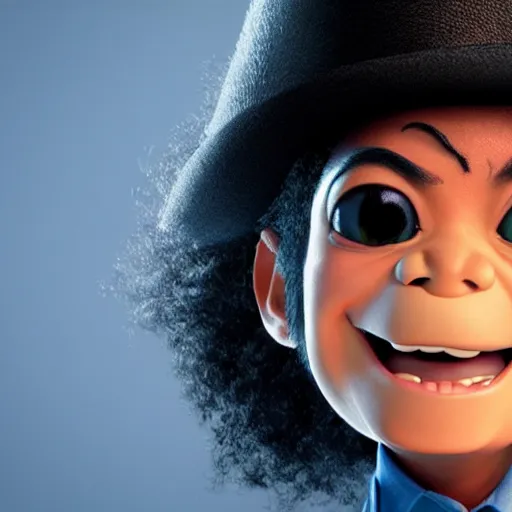 Image similar to michael jackson as a pixar disney character from up ( 2 0 0 9 ), unreal engine, octane render, 3 d render, photorealistic