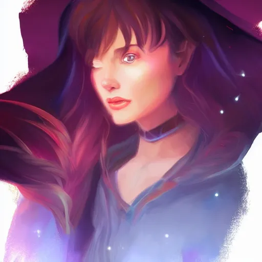 Image similar to pretty girl portrait profile picture, dramatic lighting, digital painting, arcane magic, by rossdraws