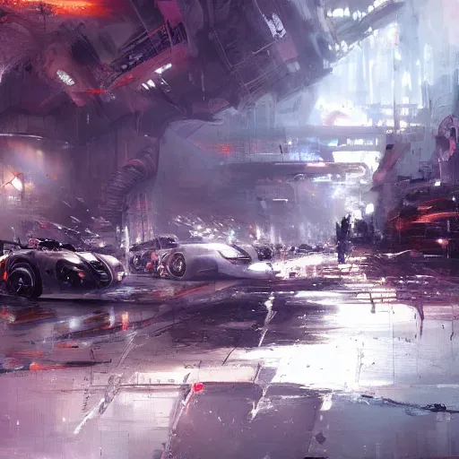 Prompt: End of the society, epic scene, paint by Wadim Kashin