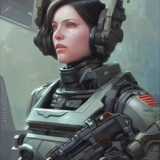 Image similar to Female space soldier in the year 3000, closeup character art by Donato Giancola, Craig Mullins, digital art, trending on artstation