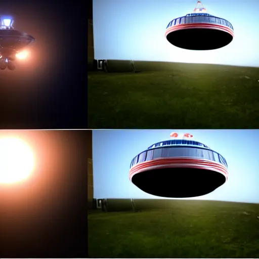 Image similar to Donald Trump! lifted up by a tractor beam from a UFO!!, Anamorphic Lens, Professional Photography, Volumetric Lighting, Keylight