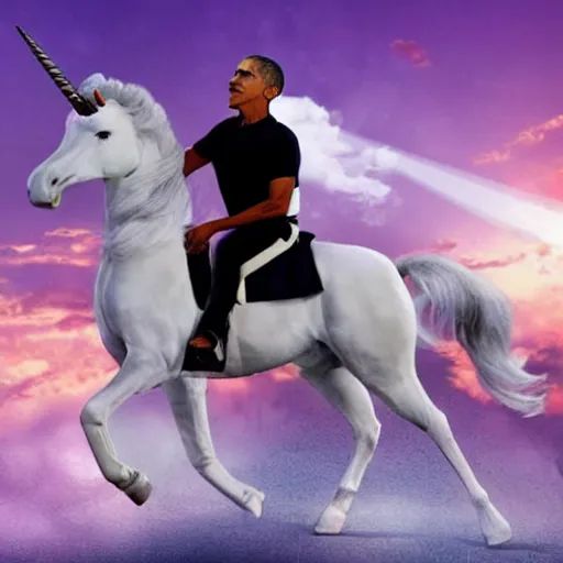 Prompt: film still of obama riding on a unicorn, movie still, 4 k 8 k, realisitc