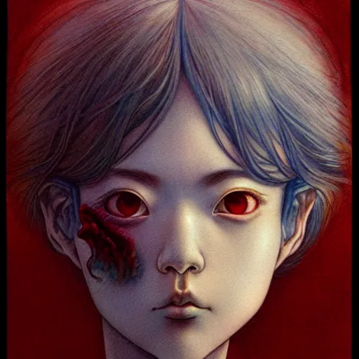 Image similar to prompt : 3 d render hyper real soft light dramatic light portrait painted in miyazaki color style drawn by katsuhiro otomo and takato yamamoto, inspired by fables, china doll face, smooth face feature, intricate oil painting, high detail, sharp high detail, manga and anime 2 0 0 0