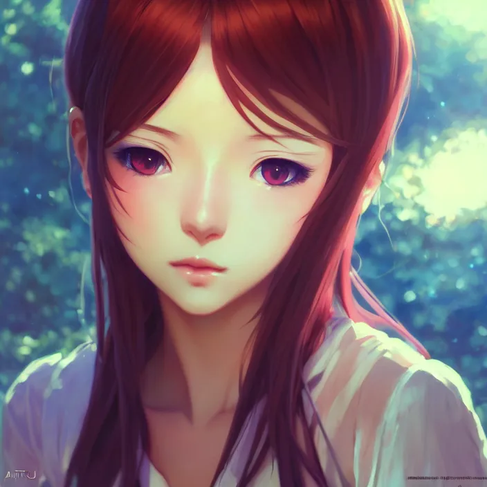 Image similar to a potrait of anime girl, my dress up darling anime, fine details, night setting, realistic shaded lighting poster by ilya kuvshinov katsuhiro, artgerm, jeremy lipkin and michael garmash and nixeu, unreal engine 5, radiant light, detailed and intricate environment