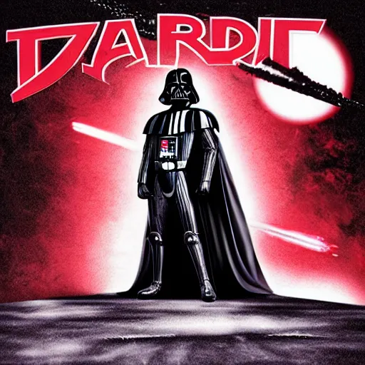 Image similar to Darth Vader's heavy metal album cover