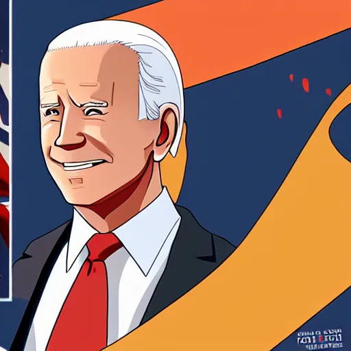 Prompt: joe biden in the show naruto, trending on artstation