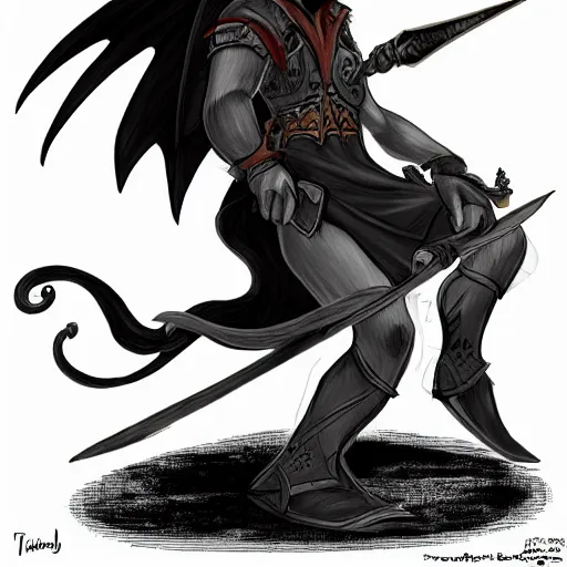 Prompt: tiefling sorcerer, underdark manor, antagonist, digital art, dungeons & dragons