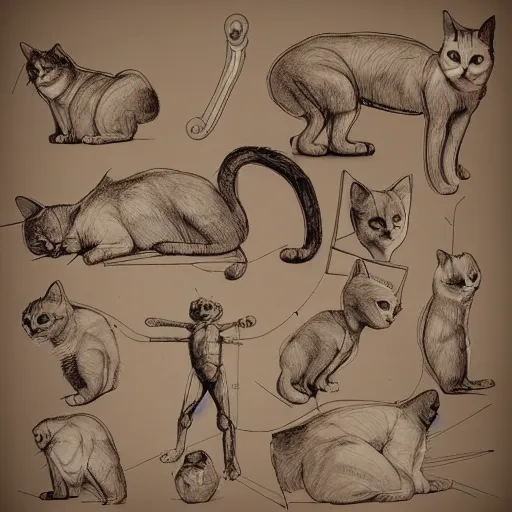 Aggregate more than 109 cat anatomy sketch latest