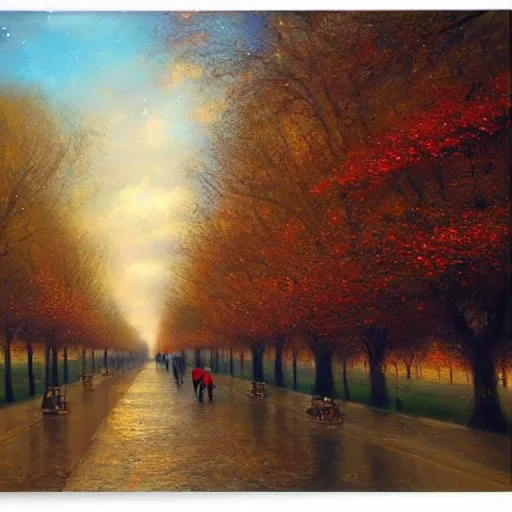 Image similar to parissiene walkways by leonid alfremov