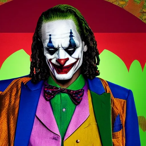 Prompt: film still of Snoop Dogg as the Joker in the new Joker film