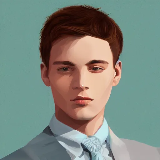 Image similar to a very handsome young man, digital art