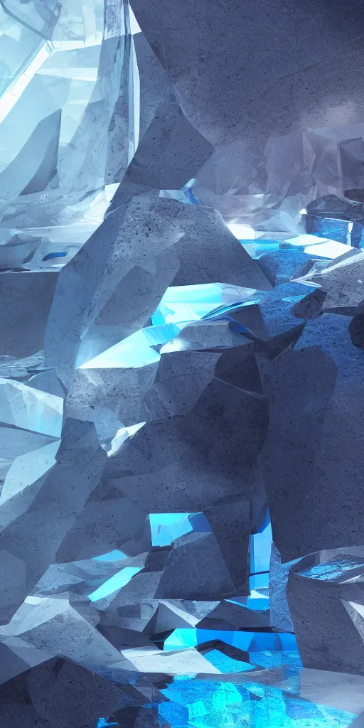 Image similar to sapphire crystal, beeple, octane render, unreal engine