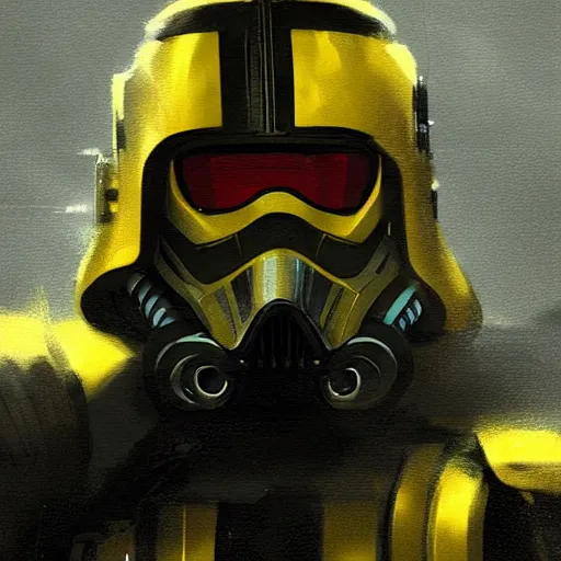 Image similar to portrait of a man by greg rutkowski, a soldier of the eternal sith empire, wearing a black and yellow tactical gear, star wars expanded universe, highly detailed portrait, digital painting, artstation, concept art, smooth, sharp foccus ilustration, artstation hq