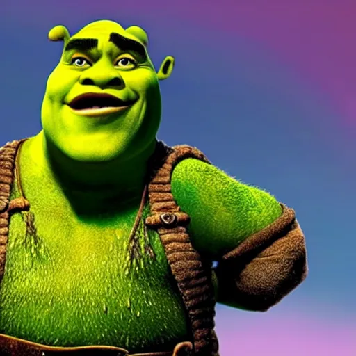 Image similar to a still from dreamworks shrek 2 0 0 1, shrek is angry about his taxes