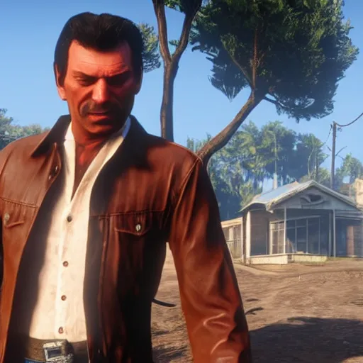 Image similar to Tommy Vercetti in Red Dead Redemption 2