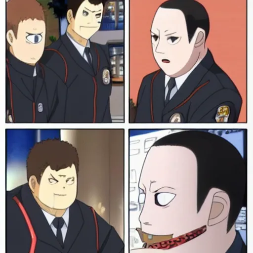 Prompt: paul blart in naruto