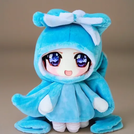 Prompt: cute fumo plush of an adorable wrapped up winter girl, anime girl