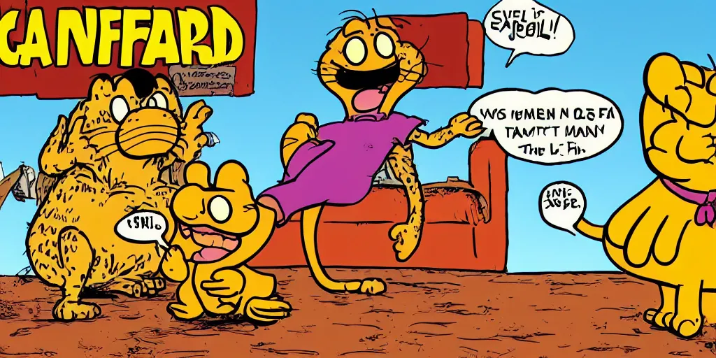 Image similar to garfield comic strip