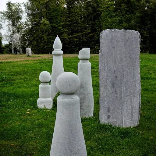 Prompt: giant megalith chess, photography