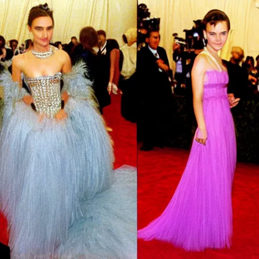 Prompt: enchanting Natalie Portman at the met Gala beautiful gown dress, 1999, cinematic quality, high octane