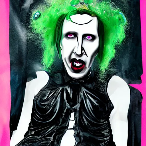 Image similar to marilyn manson as medusa