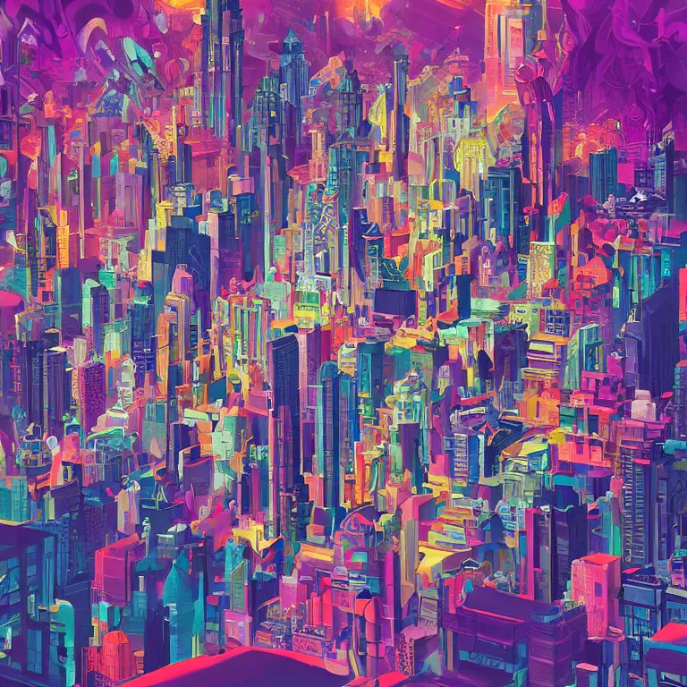 Image similar to DMT City by Jonathan Zawada, jeremiah ketner and Sandra Chevrier digital art