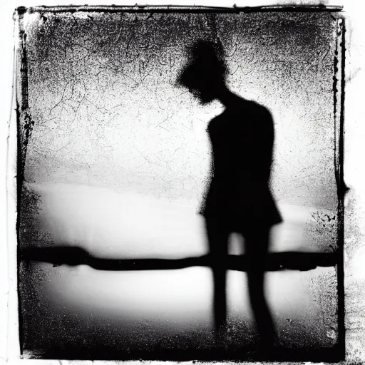 Prompt: pinhole photo of a dream, silhouettes, reflection, double exposure, dramatic light painting