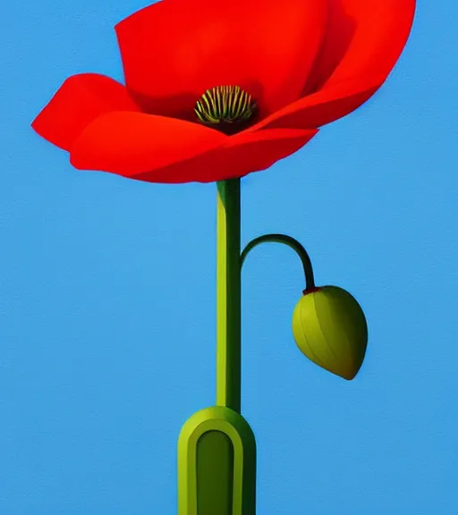 Prompt: icon stylized minimalist poppy flower, loftis, cory behance hd by jesper ejsing, by rhads, makoto shinkai and lois van baarle, ilya kuvshinov, rossdraws global illumination