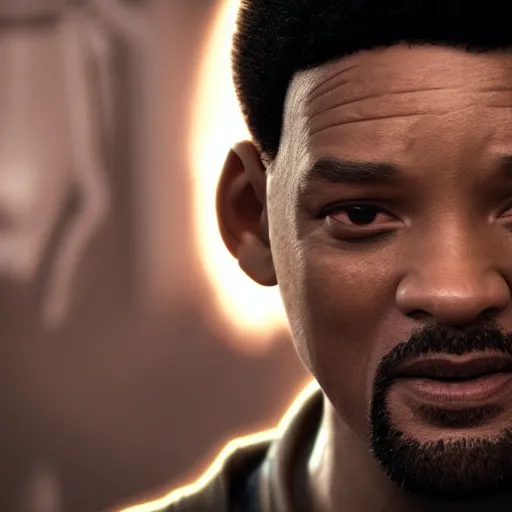 Image similar to will smith as a jedi, starwars, hyper detailed, digital art, trending in artstation, cinematic lighting, studio quality, smooth render, unreal engine 5 rendered, octane rendered