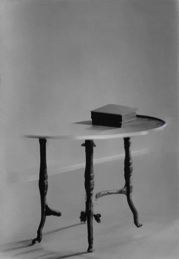 Image similar to an object on a table in a vast room, by marcel duchamp, archival pigment print, 1 9 2 0, academic art, conceptual art, white readymade