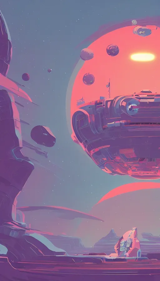 Image similar to crypt planet in space, sharp focus, james gilleard, moebius, print, cinematic, game art