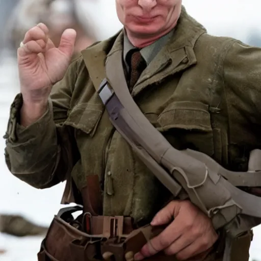 Image similar to Putin starring in saving private Ryan