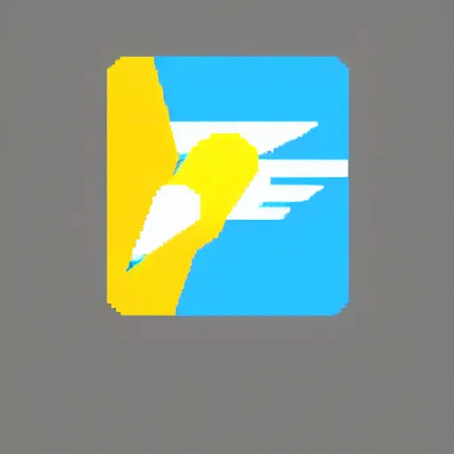 Prompt: electric lightning bolt icon, minimalist, yellow and cyan color palette, pixel art