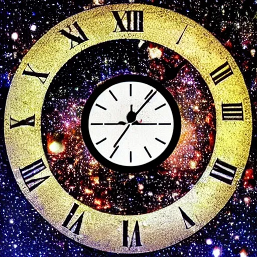 Prompt: a clock of the universe