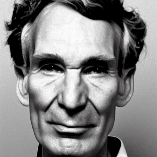 Prompt: bill nye methed out mugshot