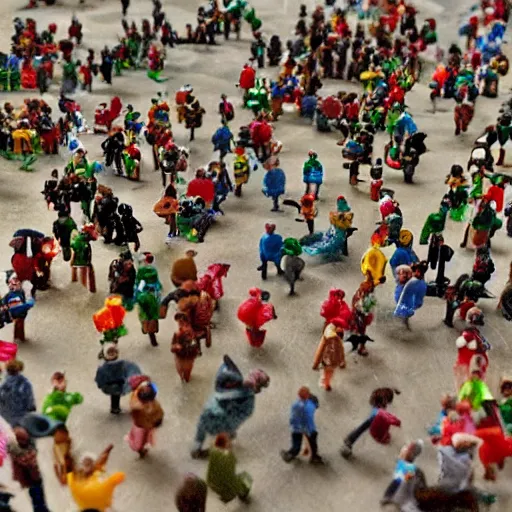 Image similar to a whole bunch of little tiny people