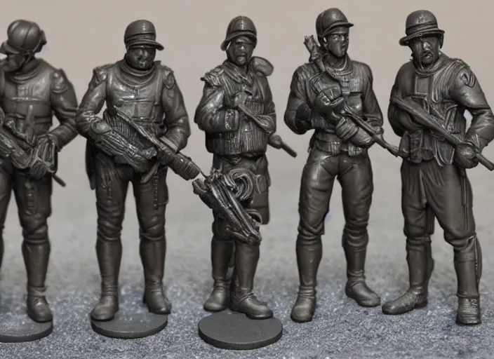 Prompt: highly detailed 80mm resin figure model of Citizens